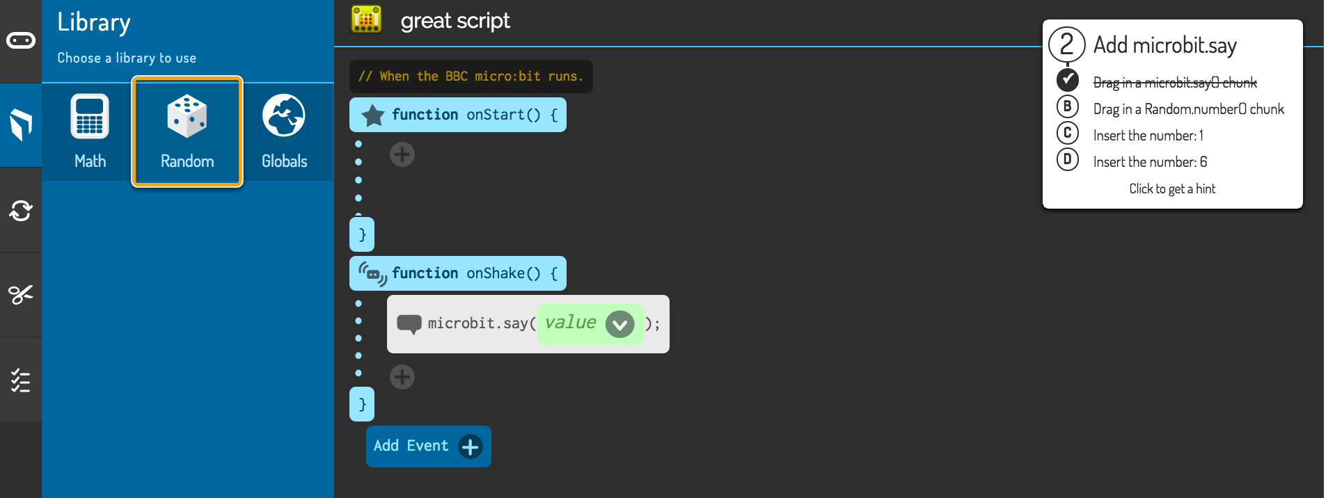 Microbit start tutorial