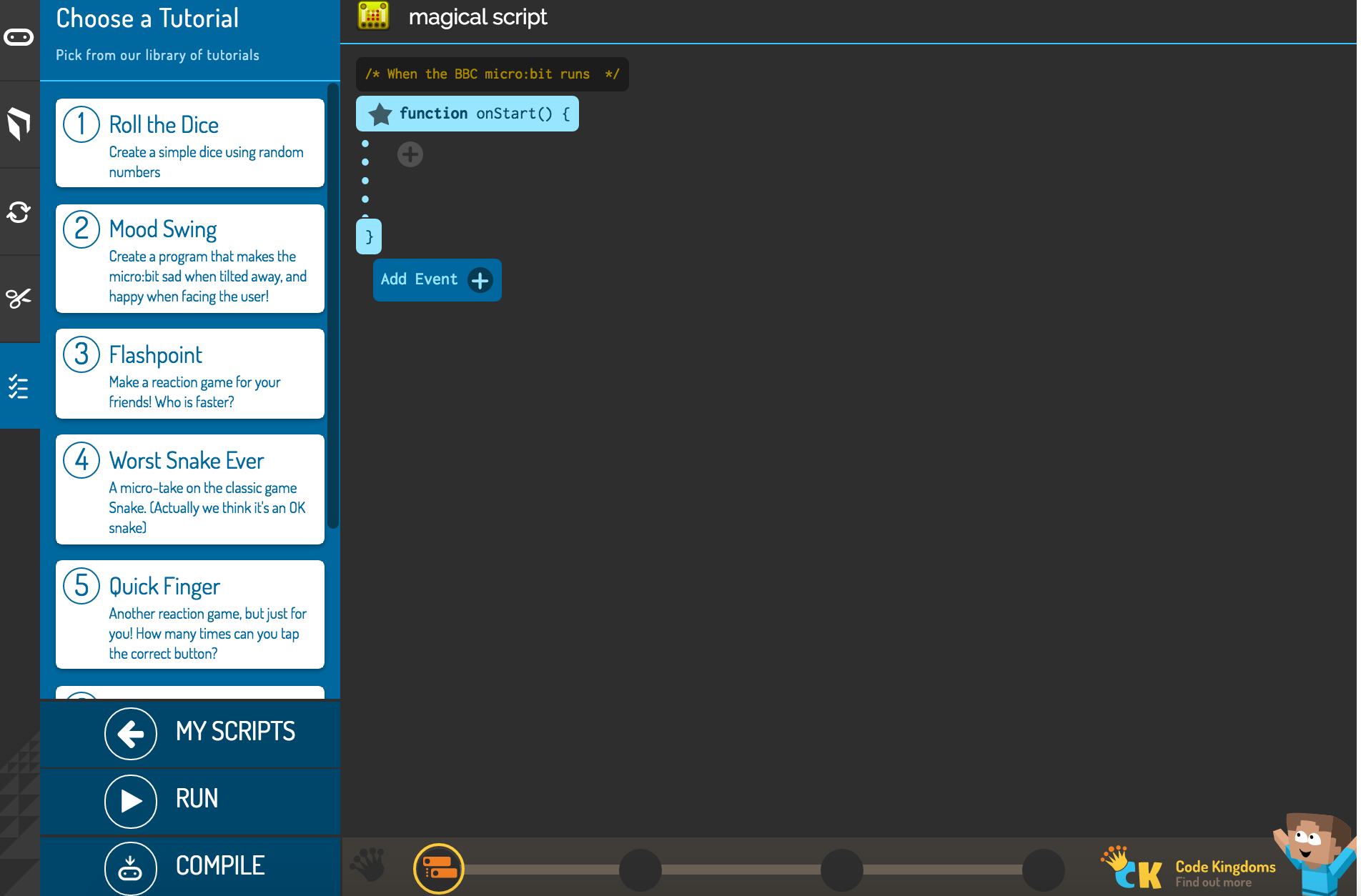 Microbit start tutorial