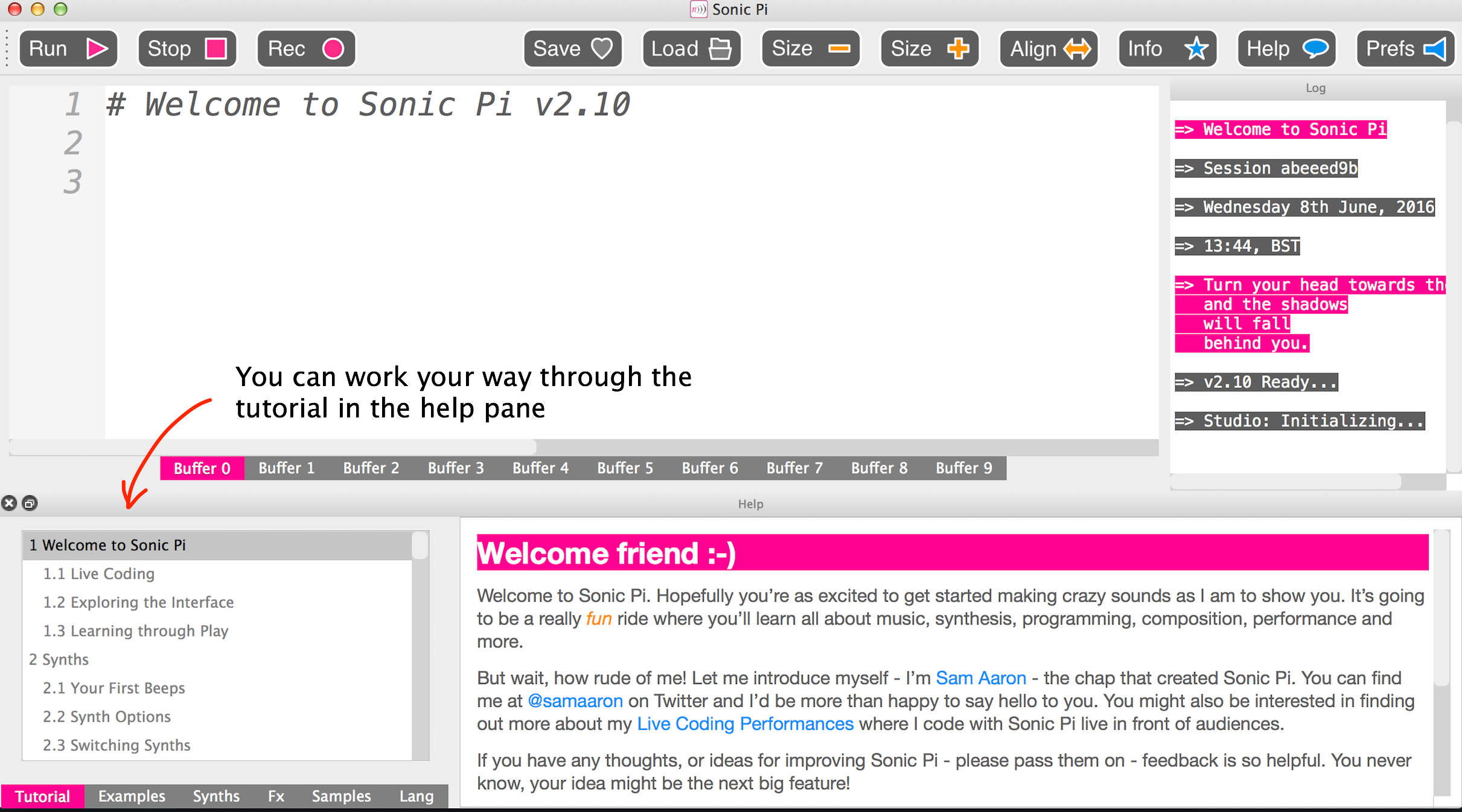 Sonic Pi tutorial